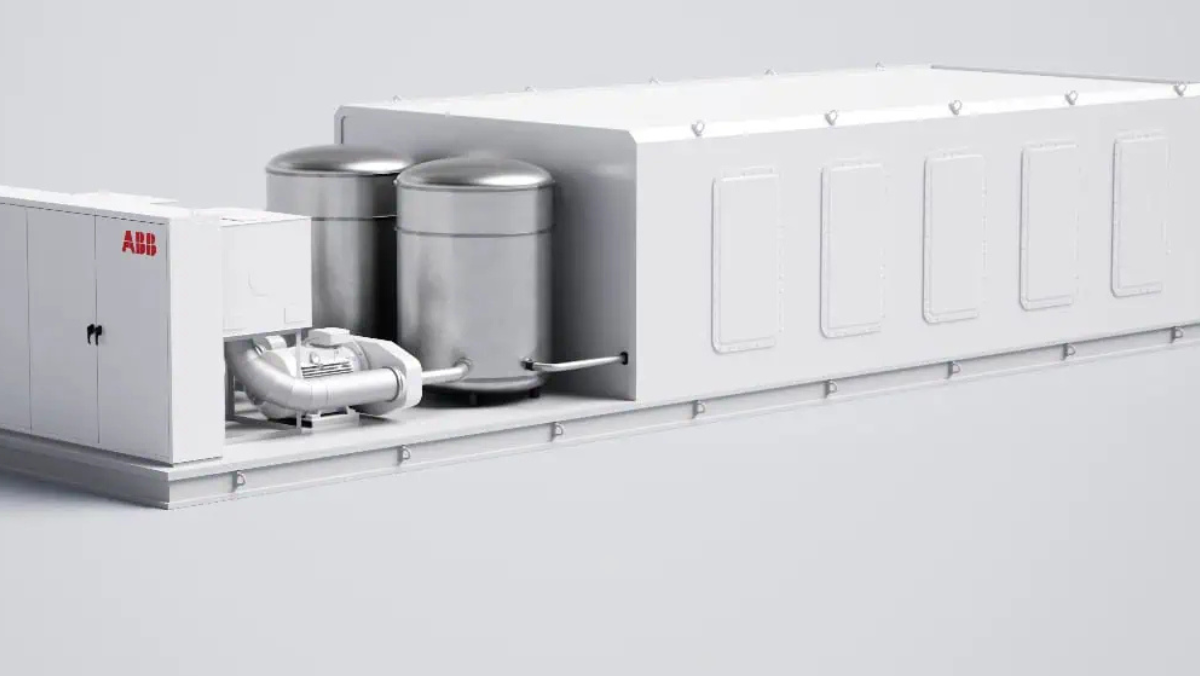 Megawatt-scale hydrogen fuel cell system equipment from ABB and HDF designed for future zero-emission ships.
