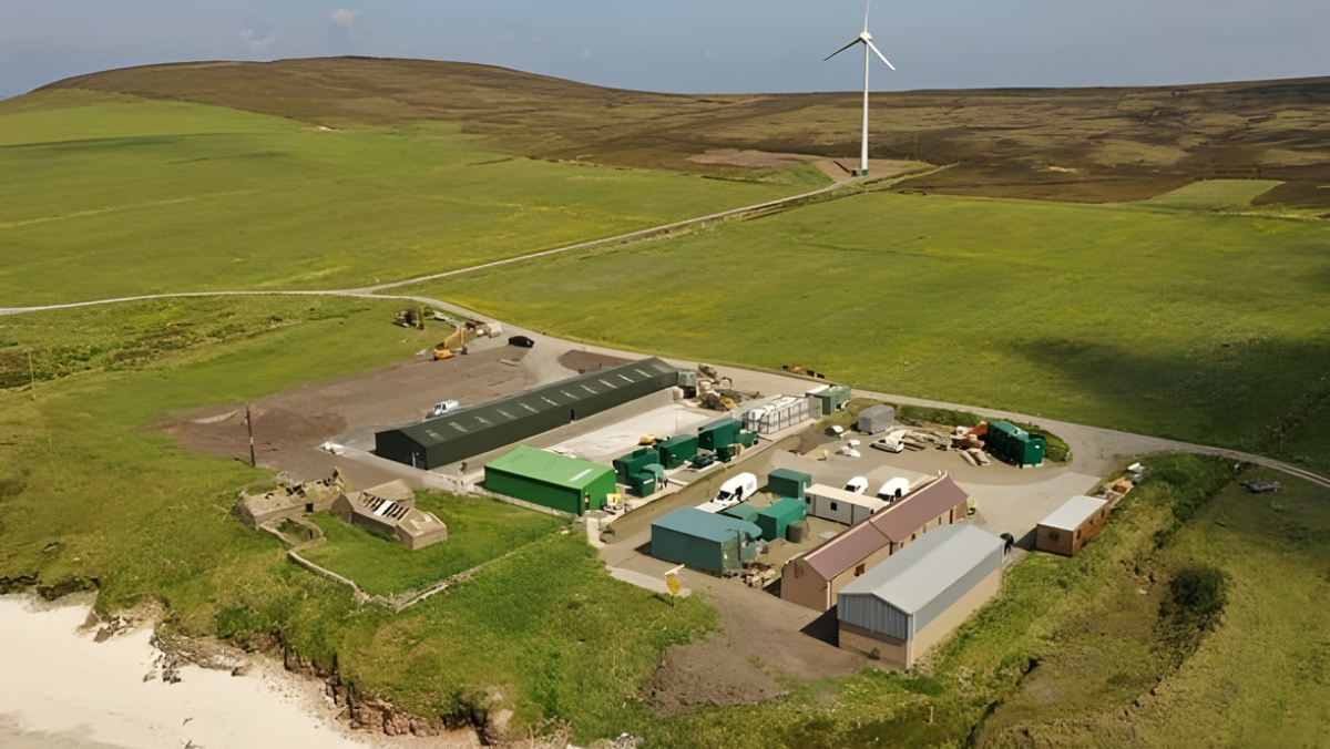 Green hydrogen production facility powered by wind energy in Europe